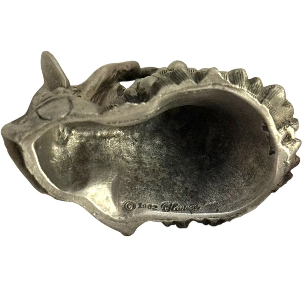 Vintage Hudson Pewter Mouse Trimming the Tree Figurine 1982‎ Next Day Ship